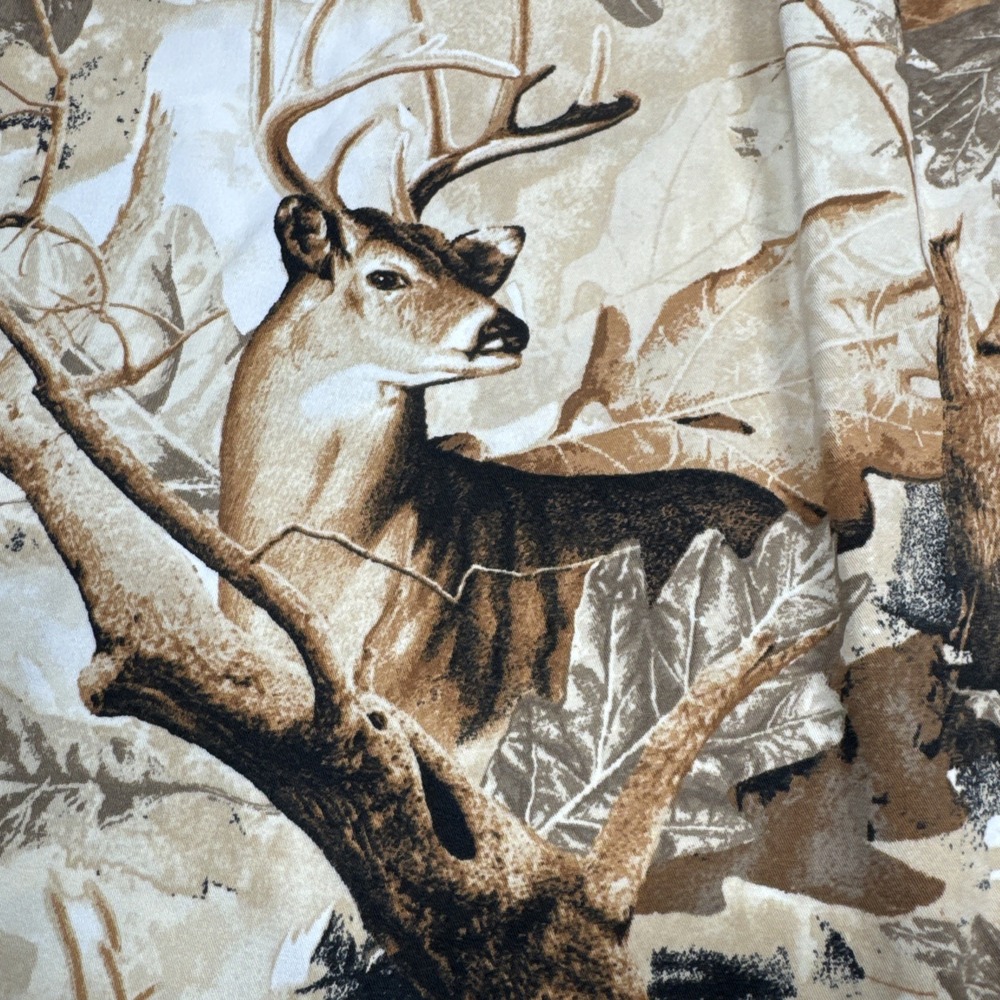 Bluff Creek Outfitters Deer Print Button-Up Shirt Men's Short Sleeve XL EUC - Picture 4 of 11